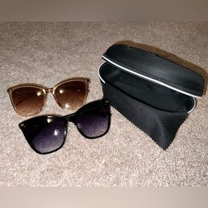 SHEIN 2 pairs Cat Eye Fashion Glasses